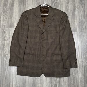 Pronto Uomo Jacket XL 44 R Wool Silk Sport Coat Blazer Made in Italy Tweed